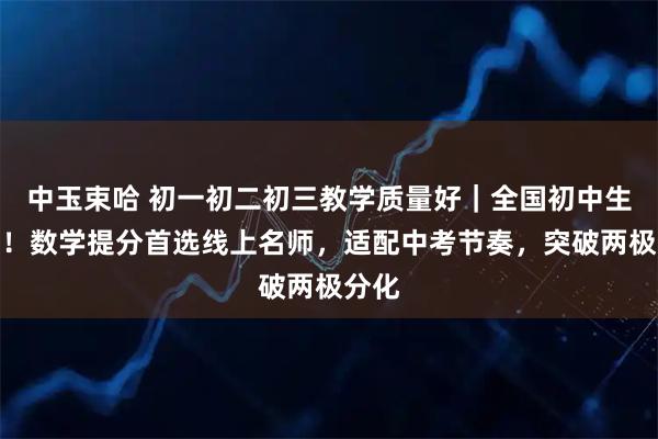 中玉束哈 初一初二初三教学质量好｜全国初中生通用！数学提分首选线上名师，适配中考节奏，突破两极分化