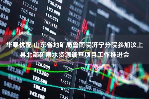 华泰优配 山东省地矿局鲁南院济宁分院参加汶上县北部矿泉水资源调查项目工作推进会