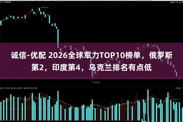 诚信-优配 2026全球军力TOP10榜单,俄罗斯第2,印度第4,乌克兰排名有点低