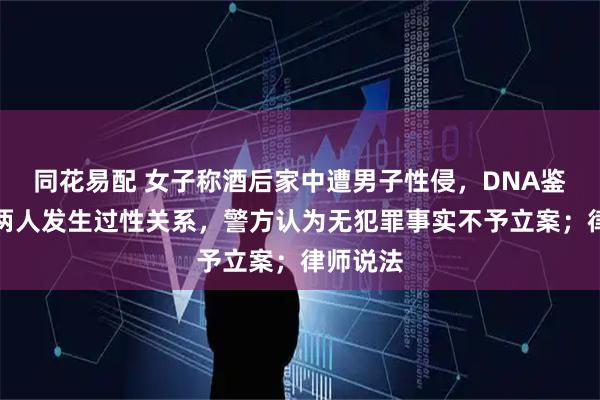 同花易配 女子称酒后家中遭男子性侵，DNA鉴定显示两人发生过性关系，警方认为无犯罪事实不予立案；律师说法